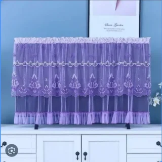 42-Inch Decorative Dustproof Lace TV Cover for 32″ to 42″ Smart LED TVs